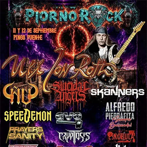 Piorno Rock 2025: Uli Jon Roth, Ñu y Suicidal Angels lideran la XIX edición en Granada